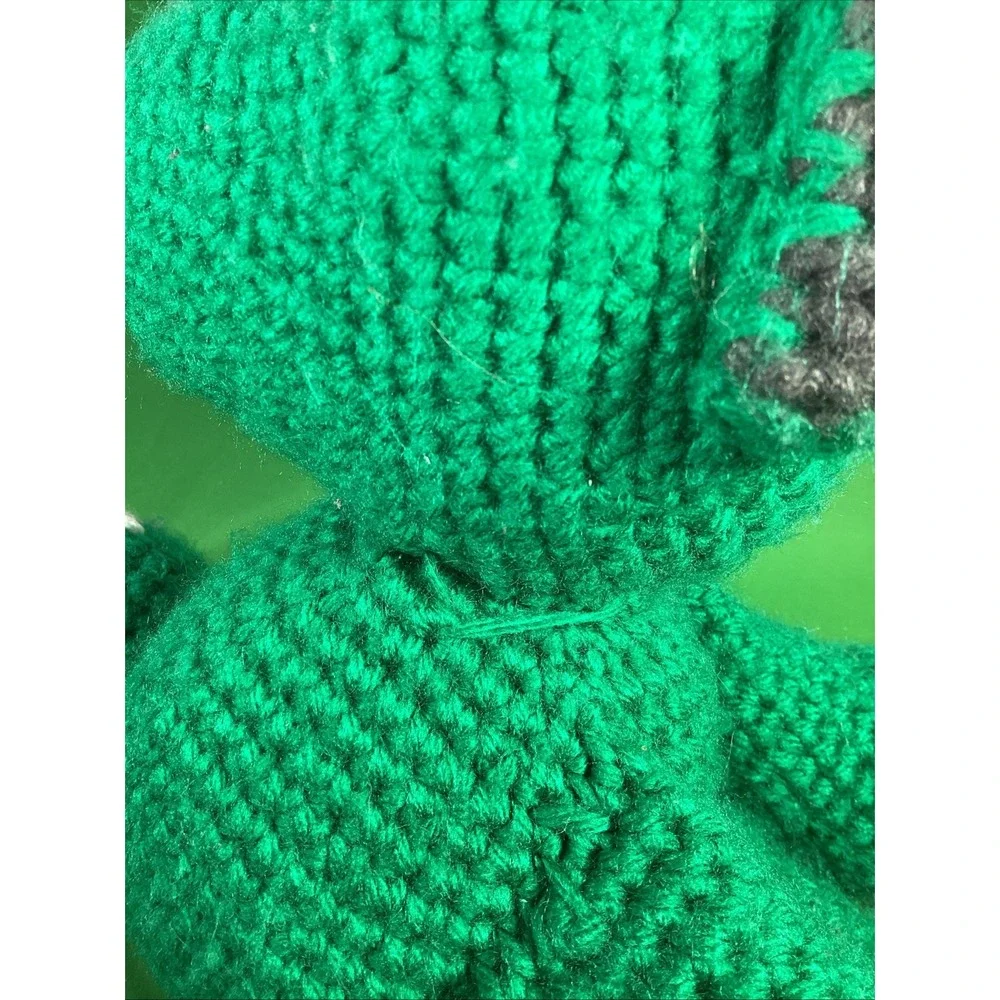 Triceratops Dinosaur Toy Crochet  Amigurumi 11 inches Green, Soft, Handmade